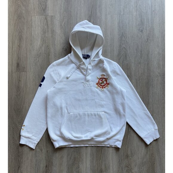 Rare Vintage Polo Ralph Lauren Hunter Jumper 2 Long Sleeve Button Hoodie Sweater - Picture 1 of 16